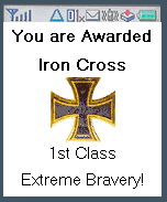 Award Screen (Iron Cross for Bravery)